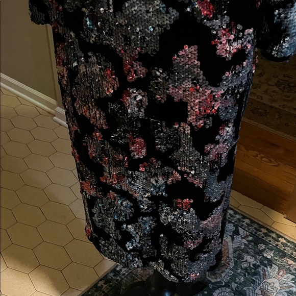 Dress the Population Black and Pink Sequin Midi Dress - Picture 4 of 6